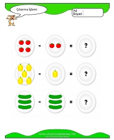 Çıkarma İşlemi Çalışma Sayfaları